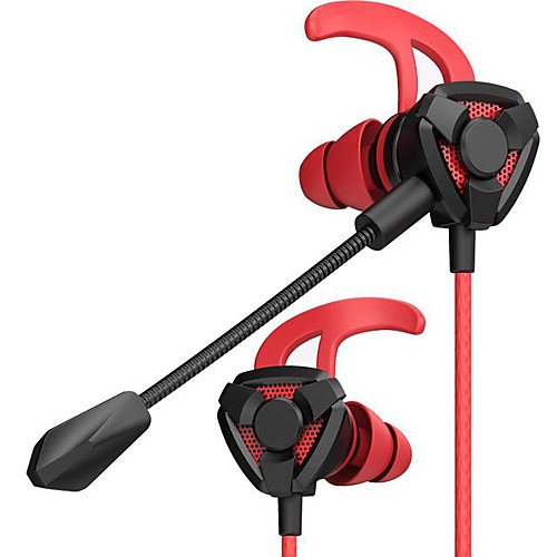 

T44 Professional Gaming Headset In Ear Earphones With Microphone 3.5mm Wired Handsfree Music Earbuds For PUBG Smartphone Games Gamer