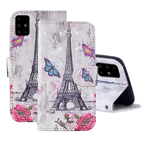 

Case For Samsung Galaxy A51/ Galaxy A20e / Galaxy Note 10 Plus Wallet / Card Holder / with Stand Full Body Cases Eiffel Tower PU Leather For Galaxy A71/A10S/A20S/M30S/A2 Core/A10E
