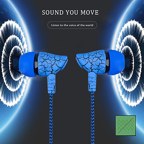 

Crack Color Wired Control Earphone Sport In Ear Bass Stereo Headset Auricular With Microphone Music HiFi Earbuds