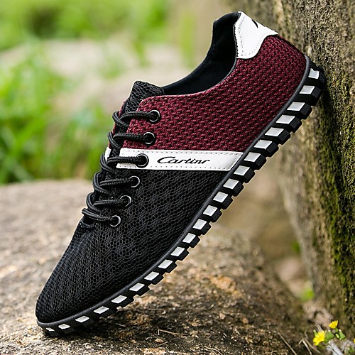 

Men's Spring & Summer Classic Daily Trainers / Athletic Shoes Running Shoes Mesh Black / Dark Blue / Gray