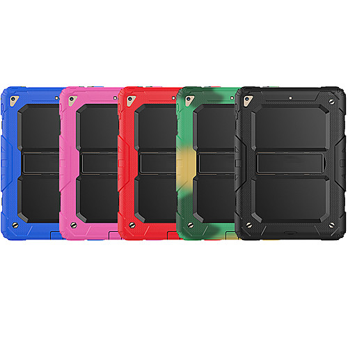 

Case For Apple iPad Air / iPad (2018)/2017 / iPad Air 2 Shockproof / with Stand Back Cover Solid Colored Silica Gel / PC