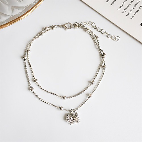 

Anklet Elegant Trendy Ethnic Women's Body Jewelry For Date Birthday Party Alloy Wedding Friends Silver 1 Piece