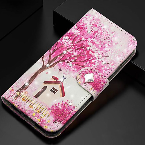 

Case For Samsung Galaxy A51/ Galaxy A20e / Galaxy Note 10 Plus Wallet / Card Holder / Rhinestone Full Body Cases Tree PU Leather For Galaxy A71/A10S/A20S/M30S/A2 Core/A10E