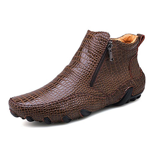 

Men's Spring & Summer Classic Daily Oxfords PU Dark Brown