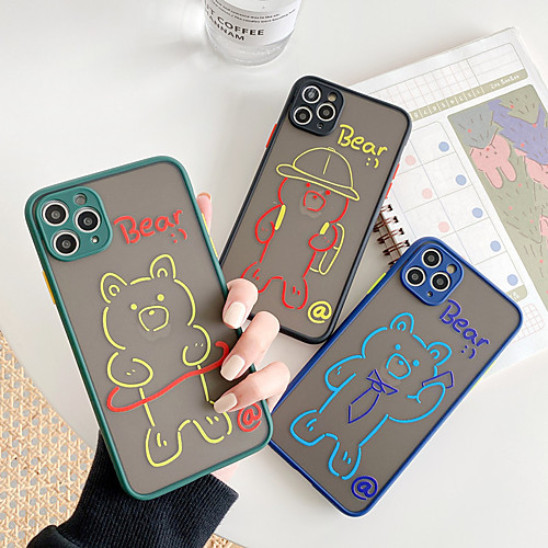 

Case For Apple iPhone 11 / iPhone 11 Pro / iPhone 11 Pro Max Shockproof / Dustproof / Frosted Back Cover Word / Phrase / Transparent / 3D Cartoon TPU / PC