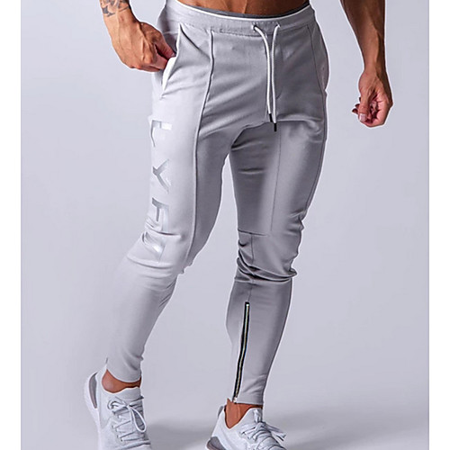 

Men's Basic Slim Sweatpants Pants Solid Colored Full Length Drawstring Black Navy Blue Gray