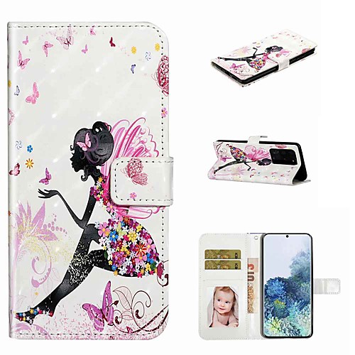

Case For Samsung Galaxy S20 / Galaxy S20 Plus / Galaxy S20 Ultra Wallet / Card Holder / with Stand Full Body Cases Butterfly Girl PU Leather / TPU for Galaxy A51 / A71 / A80 / A70 / A50 / A30S / A20