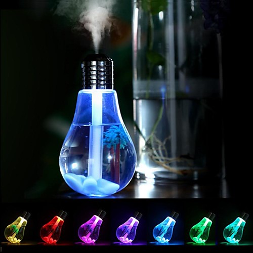 

Humidifier With Colorful Light Bulb 400ML USB Ultrasonic Humidifier Essential Oil Diffuser Atomizer Air Freshener