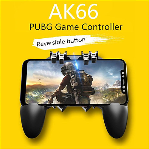 

AK66 Mobile Game Controller with L1R1 L2R2 Triggers, PUBG Mobile Controller 6 Fingers Operation, PUBG controller Free Fire Game Remote Grip Shooting Aim Keys for 4.7-6.5 iPhone Android iOS Cellphone