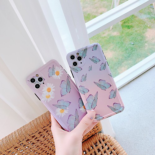 

Case For Apple iPhone 11 / iPhone 11 Pro / iPhone 11 Pro Max Shockproof Back Cover Butterfly / Flower TPU