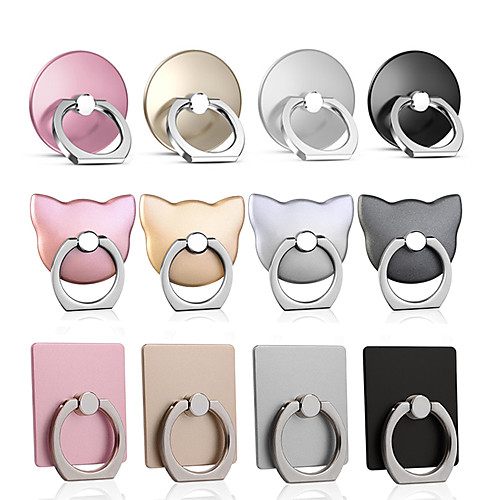 

2 Pcs New Finger Ring Mobile Phone Stand Holder Bracket Smart Phone Universal Finger Ring Metal Bracket 360 Degree Rotation For iPhone Samsung Huawei Xiaomi