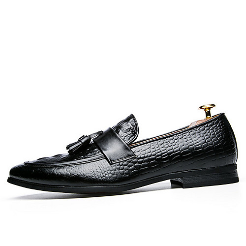 

Men's Spring & Summer British Daily Loafers & Slip-Ons Cowhide Red / Black