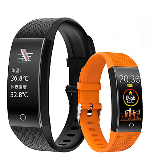 

QW18T Unisex Smart Wristbands Android iOS Bluetooth Touch Screen Heart Rate Monitor Blood Pressure Measurement Long Standby Health Care ECGPPG Pedometer Activity Tracker Sleep Tracker Community Share