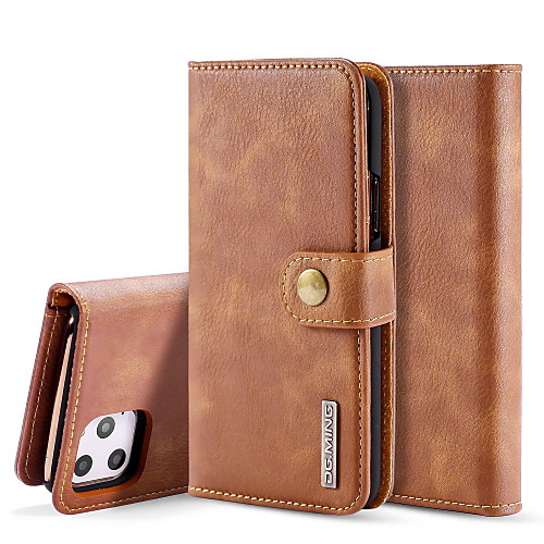 

Case For Apple iPhone 11 / iPhone 11 Pro / iPhone 11 Pro Max Card Holder / Flip / Magnetic Full Body Cases Solid Colored PU Leather / Genuine Leather / TPU