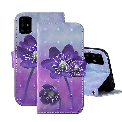 

Case For Samsung Galaxy A51/ Galaxy A20e / Galaxy Note 10 Plus Wallet / Card Holder / with Stand Full Body Cases Flower PU Leather For Galaxy A71/A10S/A20S/M30S/A2 Core/A10E