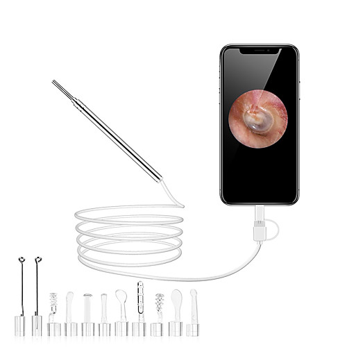 

3 in1 3.9mm 2.0MP IP67 Ear Endoscope Ear Wax Remover Tool IP67 Waterproof Camera with 6LED for OTG Android Micro USB PC