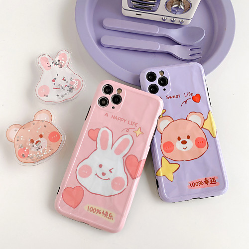 

Case For Apple iPhone 11 / iPhone 11 Pro / iPhone 11 Pro Max Shockproof / with Stand Back Cover Cartoon TPU