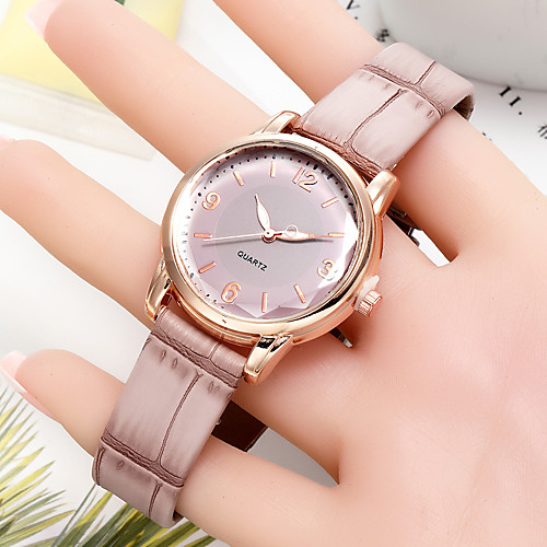 

Women's Quartz Watches Fashion Black Blue PU Leather Chinese Quartz White Black Blue Casual Watch Analog One Year Battery Life