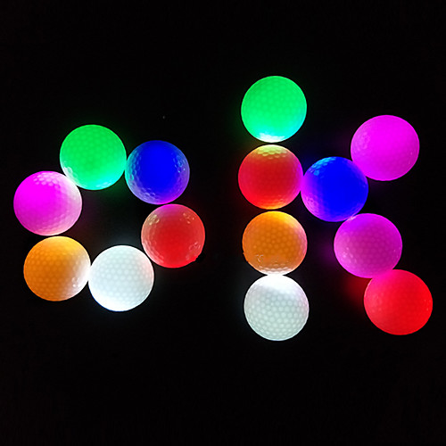 

Golf Ball 3pcs LED Lights Glow in the Dark Rubber For Sports & Outdoor Practise Night Golf Intermediate