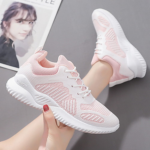 

Women's Trainers / Athletic Shoes Summer Flat Heel Round Toe Outdoor Mesh White / Black / Yellow