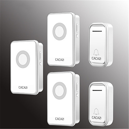 

Cacazi V018F Waterproof Home Wireless Doorbell 300M Remote LED Light 2 Button 3 Receiver Cordless Door Bell Chimes