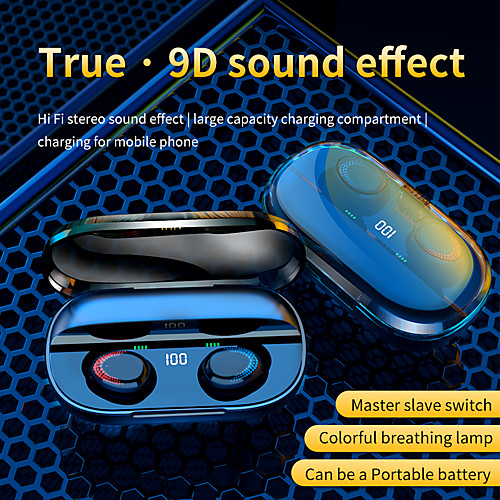 

LITBest K1 Pro TWS True Wireless Earbuds Bluetooth 5.0 Stereo Waterproof IPX4 Headphone With LED Power Display