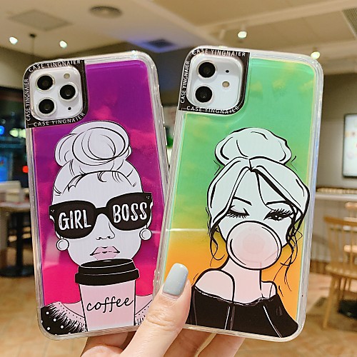 

Case For Apple iPhone 11 / iPhone 11 Pro / iPhone 11 Pro Max Shockproof / Flowing Liquid Back Cover Cartoon TPU