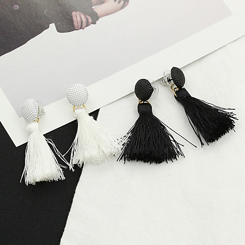

Women's Earrings Holiday Wedding Birthday Romantic Earrings Jewelry White / Black For Date Street Festival 1 Pair
