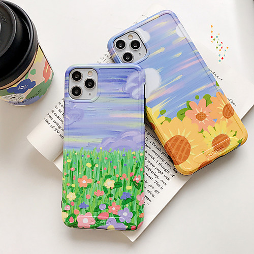 

Case For Apple iPhone 11 / iPhone 11 Pro / iPhone 11 Pro Max Shockproof Back Cover Flower TPU