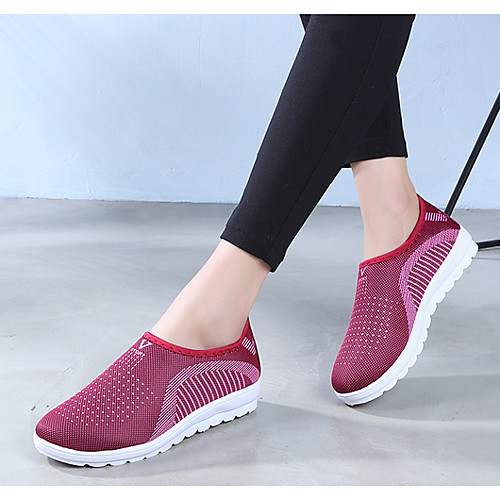 

Women's Loafers & Slip-Ons Spring & Summer Flat Heel Round Toe Daily Mesh Purple / Red / Gray