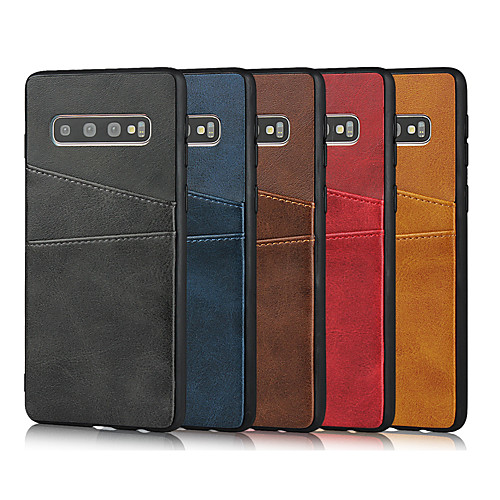 

Case For Samsung Galaxy S10/S10 Lite/S10 Plus/S9/S9 Plus/Note 10/Note 10 Pro/A70/A50/A40/A30/A20/A20E/A51/A71/A10 Card Holder / Shockproof Back Cover Solid Colored PU Leather