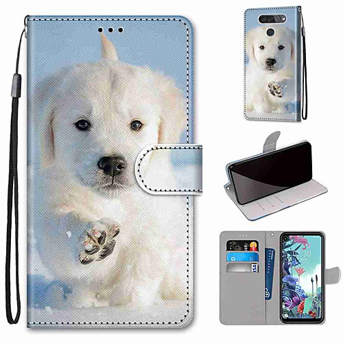 

Case For LG Q70 / LG K50S / LG K40S Wallet / Card Holder / with Stand Full Body Cases Snow Dog PU Leather / TPU for LG K30 2019 / LG K20 2019