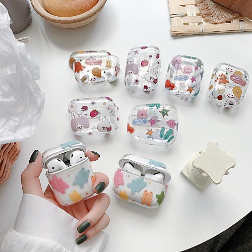 

Qi Wireless Charging Cover Case Cute Apple Airpods 2 Apple Airpods Pro Scratch-proof Plastic Shell