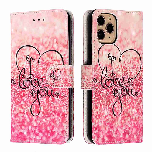 

Case For Apple iPhone 11 / iPhone 11 Pro / iPhone 11 Pro Max Wallet / Card Holder / with Stand Full Body Case Love PU Leather / TPU for iPhone Xs Max / Xr / Xs / X / SE (2020) / 8 Plus / 8