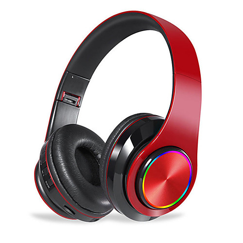 

E8 Wireless Bluetooth Headset Portable Folding Support TF Card Built in FM mp3 Player With Colorful LED Breathing Lights