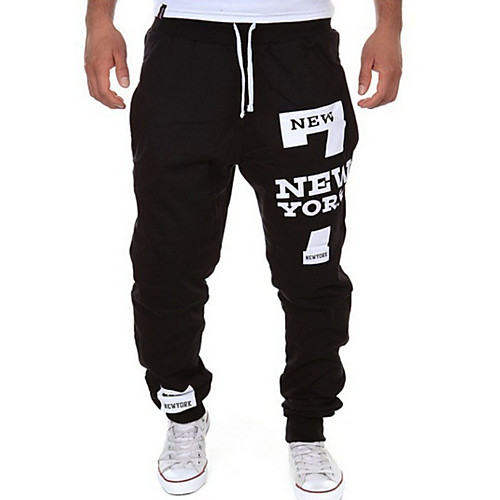 

Men's Basic Slim Chinos Pants - Print Drawstring Black US38 / UK38 / EU46 / US42 / UK42 / EU50 / US44 / UK44 / EU52