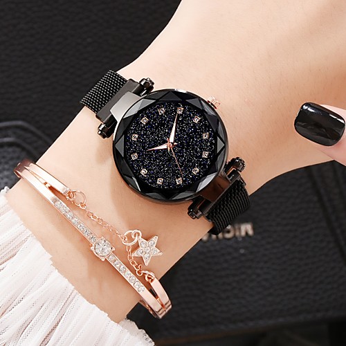 

Women's Quartz Watches Classic Casual Alloy Chinese Quartz Rose Gold WhiteCoffee Black Casual Watch Imitation Diamond Lovely 30 m 2 Piece Analog One Year Battery Life