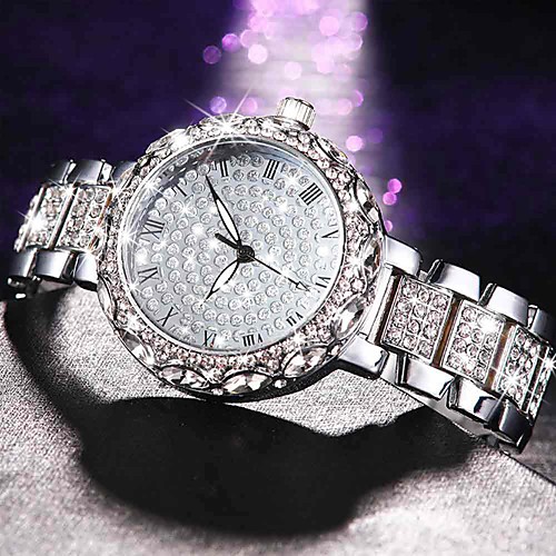 

Women's Quartz Watches Casual Elegant Silver Gold Rose Gold Alloy Chinese Quartz Rose Gold Gold Silver Imitation Diamond Large Dial Lovely 30 m 1 pc Analog One Year Battery Life