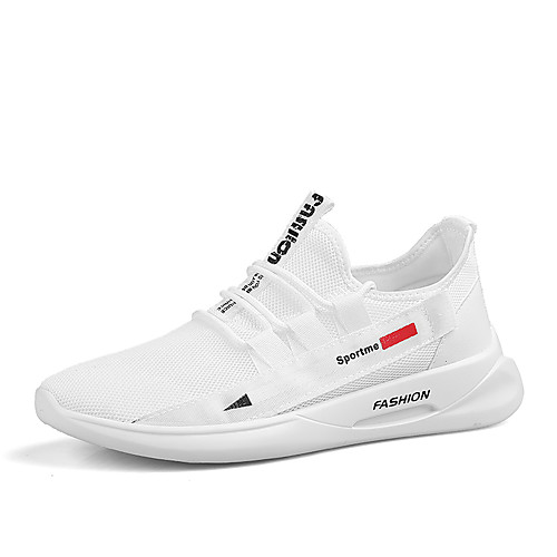 

Men's Spring / Fall Daily Outdoor Trainers / Athletic Shoes Running Shoes / Walking Shoes Tissage Volant Breathable Non-slipping Shock Absorbing White / Black