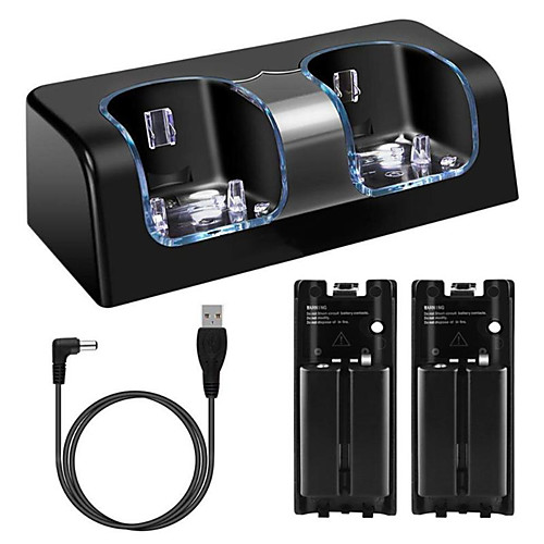

Wii Controller Charger Dock Stand 2/4pcs charge ports DC5V USB Charging Cable