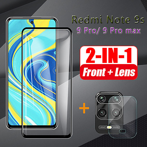 

2-in-1 Camera Glass for Redmi Note 9S Protector Note 9pro Max / 9Pro /7A 8/ 8a/ 8pro/ 8t / Xiaomi Mi 10 Lite / 9T / CC9 / 9Lite / 9SE Tempered Glass For Xiaomi Redmi 9Pro Glass