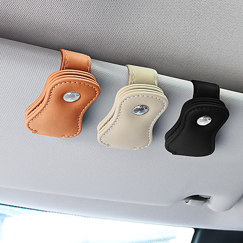 

Universal Leather car glasses clip Car Sun Visor Clips Holder Auto Sunglasses Glass Card Tickets Storage