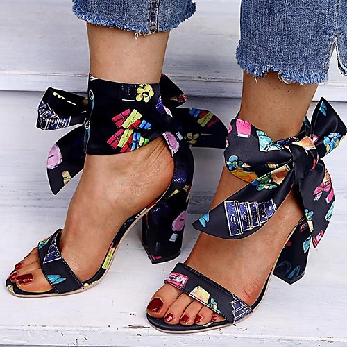 

Women's Sandals Summer Pumps Open Toe Daily PU Black / Beige