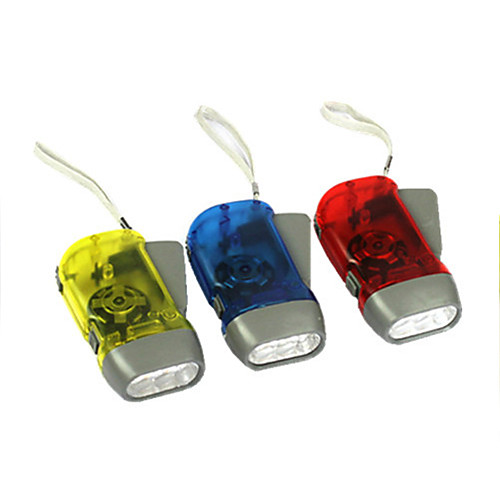 

3pcs Hand Crank Traveling Torch Light Outdoor Lights Battery-Free Camping Lights LED Hand Pressing Flashlight Manual Generator Flashlight