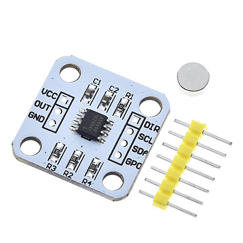

AS5600 Magnetic Encoder Magnetic Induction Angle Measurement Sensor Module 12bit High Precision For Aduino