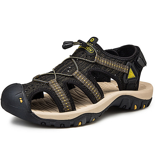 

Men's Summer Outdoor Sandals Mesh Non-slipping Black / Red / Black / Green Color Block