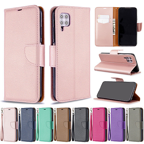 

Case For Huawei P40 Pro P40 lite Phone Case PU Leather Material Litchi Pattern Solid Color Pattern Phone Case for P40 lite E P30 lite P30 Pro P30 P20 lite P20 Pro