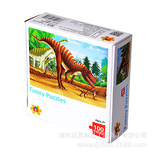 

100 pcs Cartoon Animal Jigsaw Puzzle Hand-made Decompression Toys Parent-Child Interaction Pure Paper Cartoon Mini Kid's Adults' Toy Gift