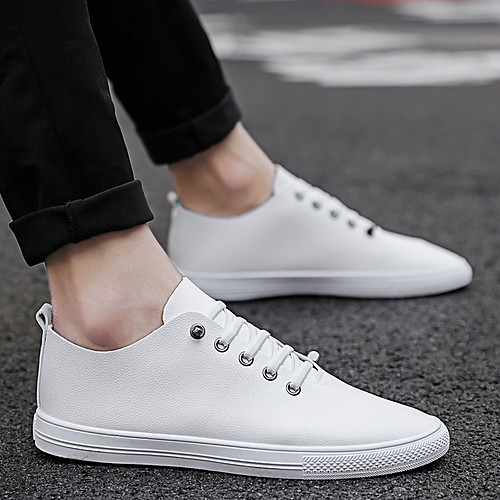 

Men's Spring & Summer Casual Daily Oxfords PU White / Black