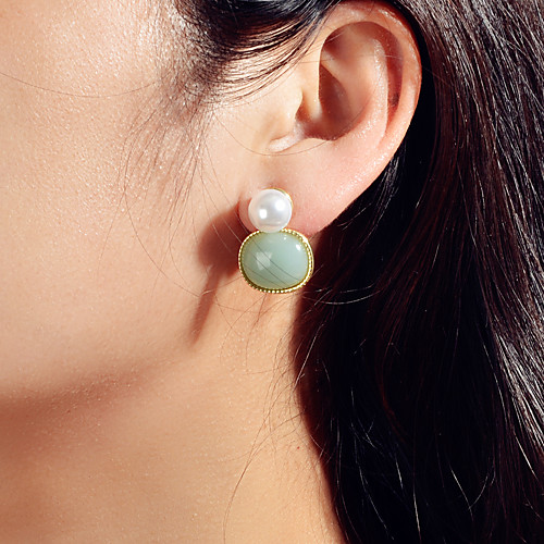 

Women's Earrings Pear Cut Wedding Precious Punk Trendy Sweet Fashion French Resin Earrings Jewelry Green For Party Evening Engagement Beach Promise Festival 1 Pair